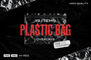 Plastic Bag Texture Pack in PSD PNG