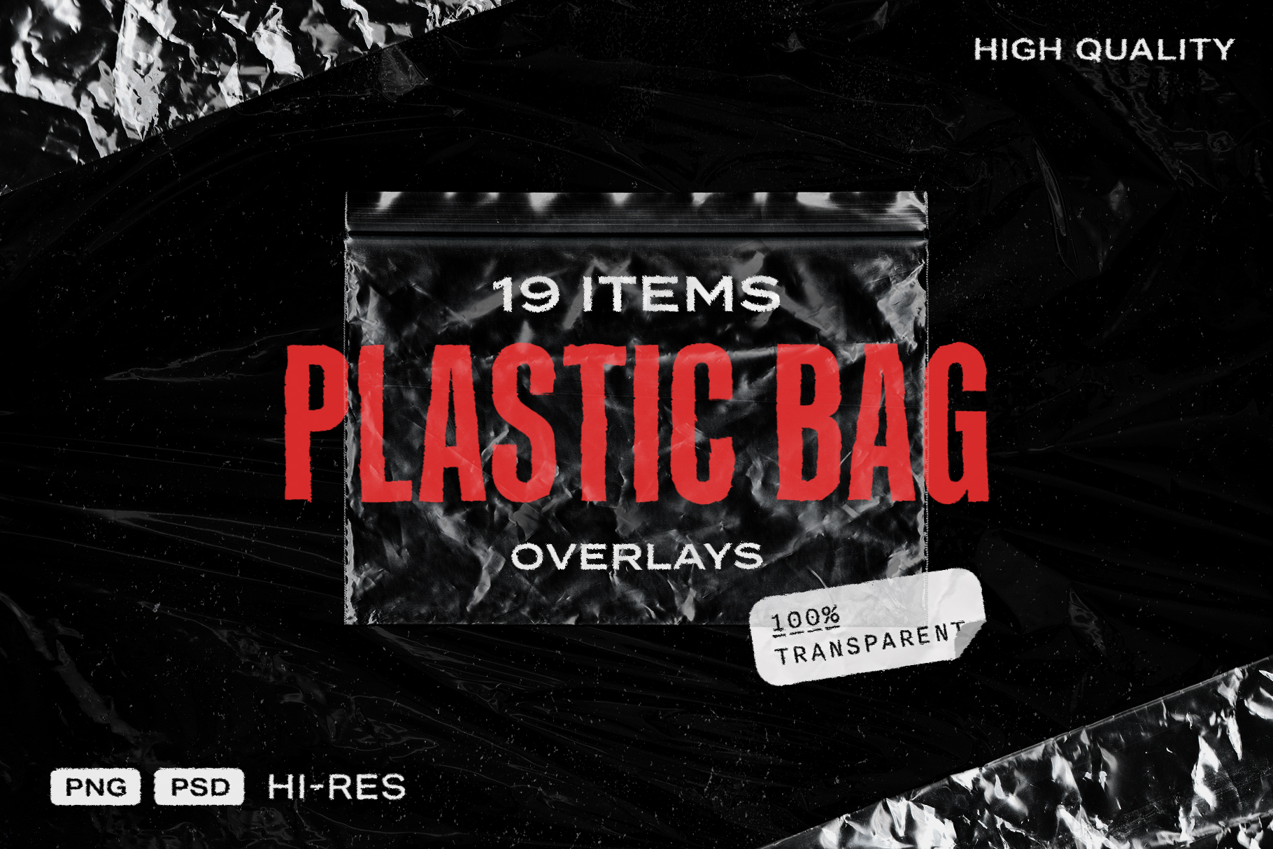 Plastic Bag Texture Pack in PSD PNG