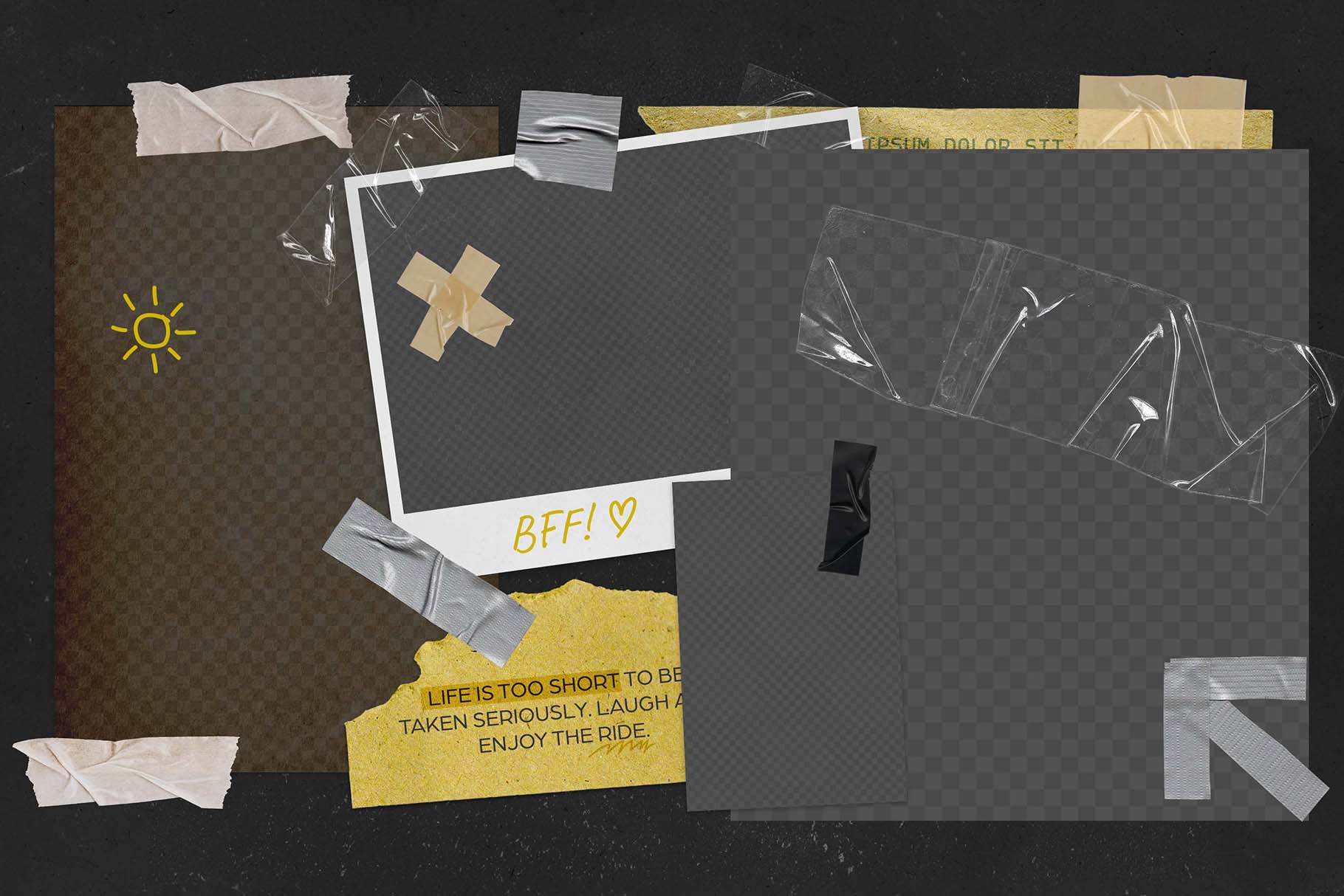 Scrapbook Photo Effect Template in PSD