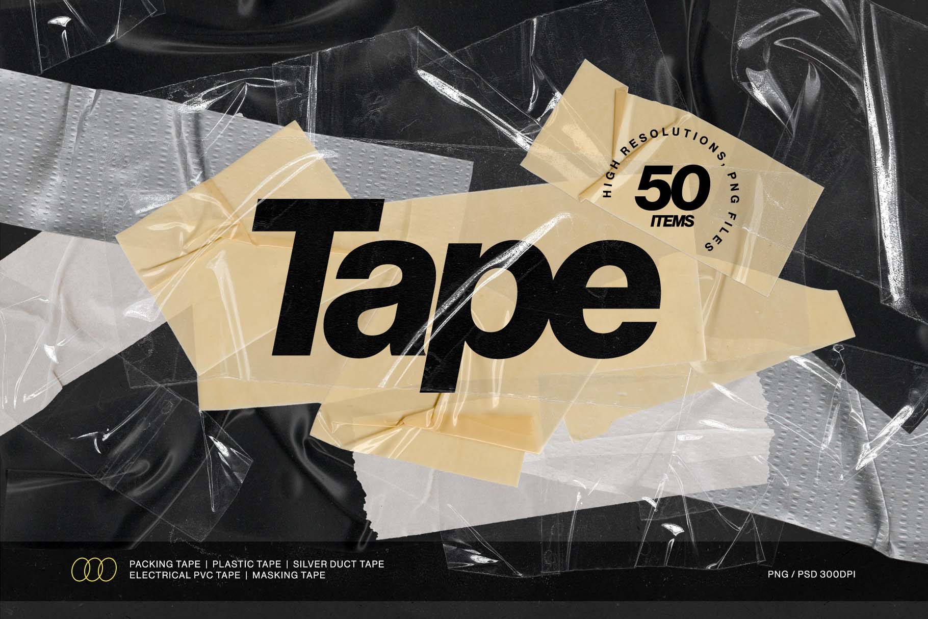 Sticky Tapes Graphics Pack in PSD PNG