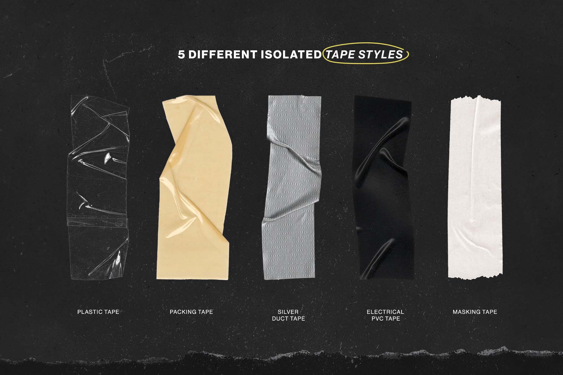 Sticky Tapes Graphics Pack in PSD PNG
