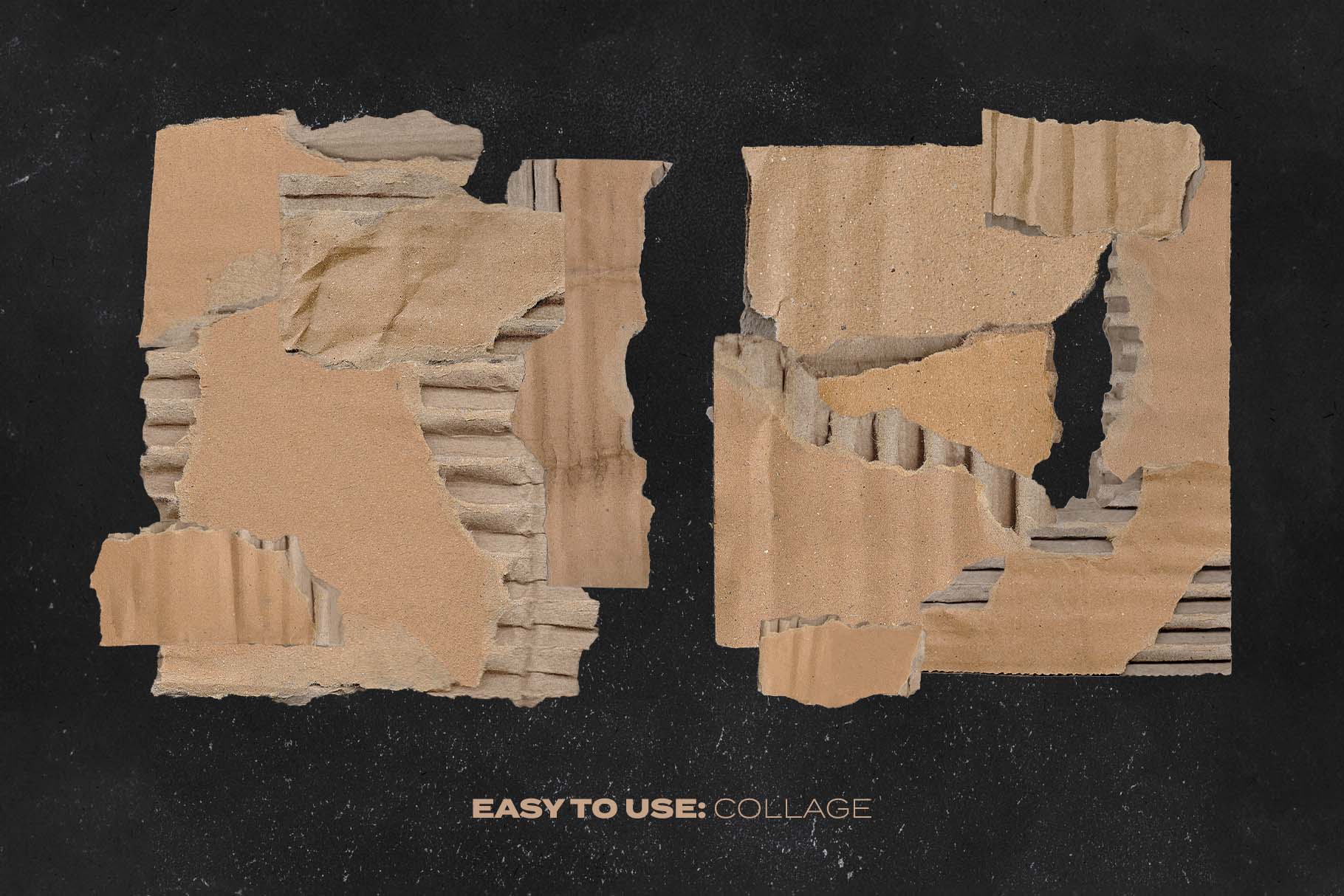 Torn Cardboard Pieces Pack in PSD & PNG