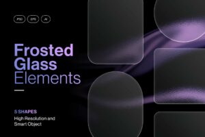 Frosted Glass Elements AI PSD EPS