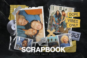 Scrapbook Mockup Template