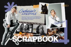 Scrapbook Mockup Template in PSD