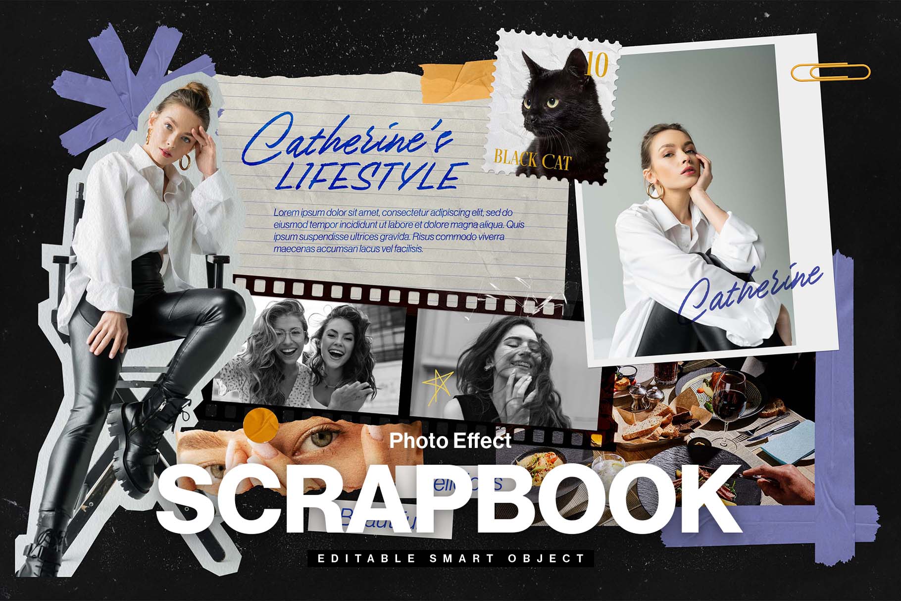 Scrapbook Mockup Template in PSD