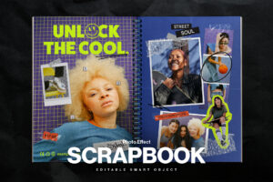 Scrapbook Notebook Mockup Template in PSD format