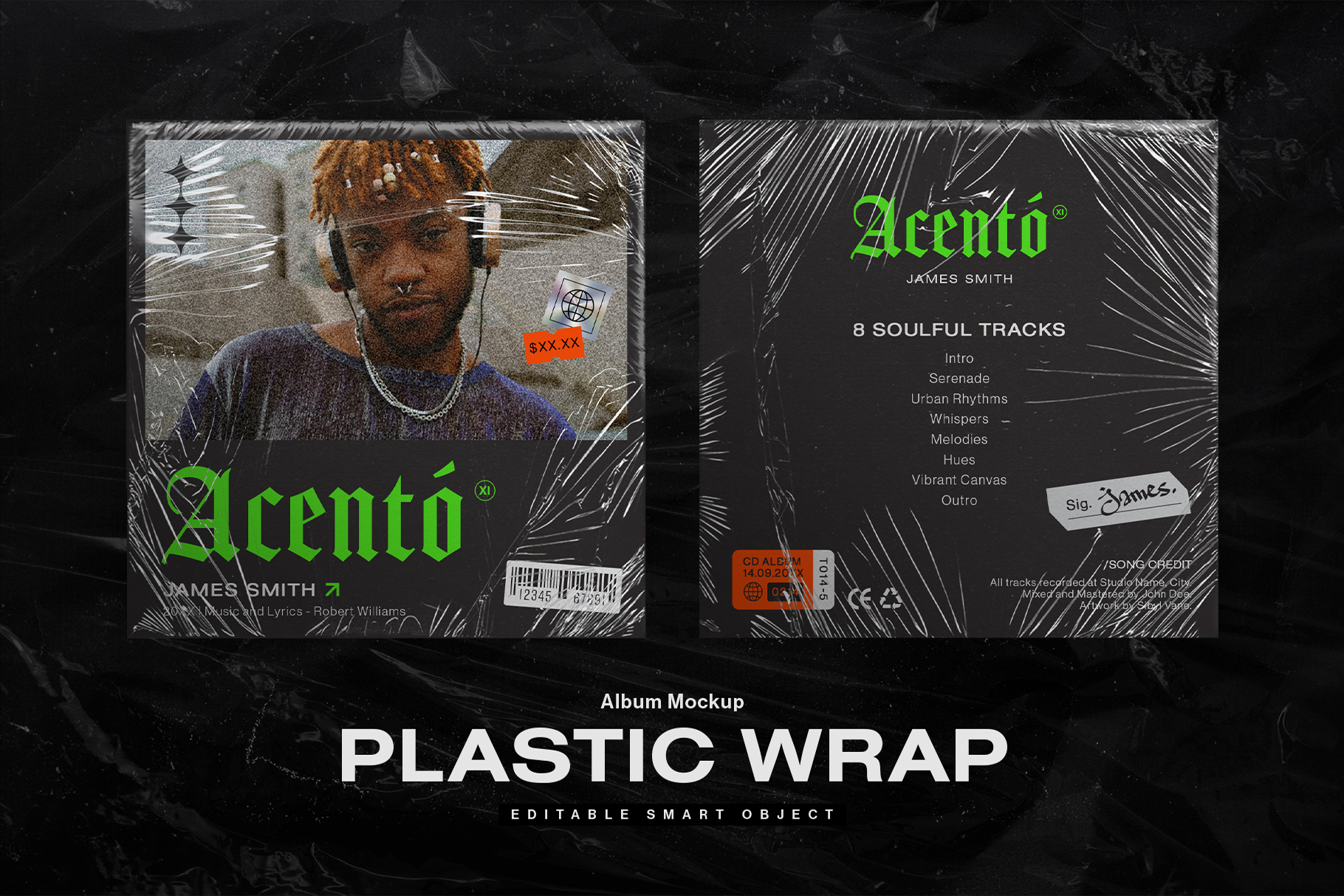 Mixtape in Plastic Wrap Mockup Template in PSD format