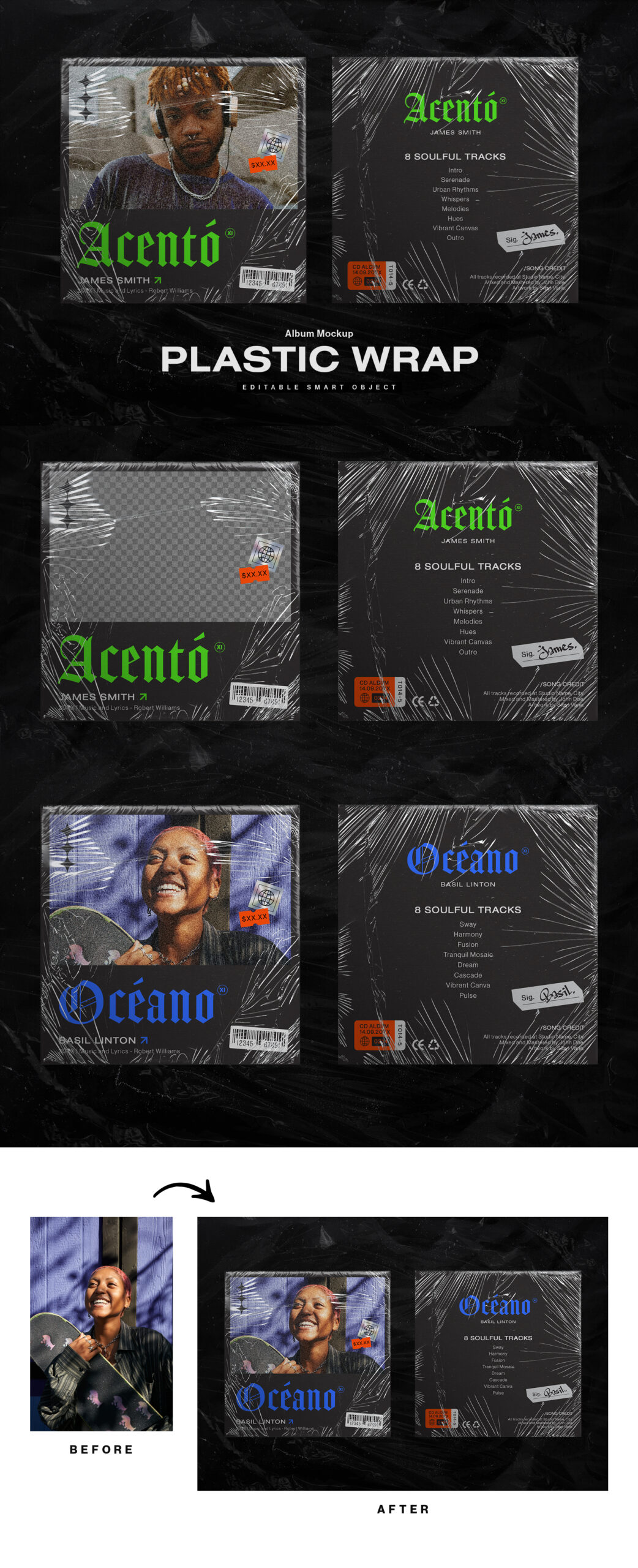 Mixtape in Plastic Wrap Mockup Template in PSD format
