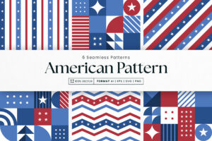 Modern American Patterns in AI EPS PNG SVG