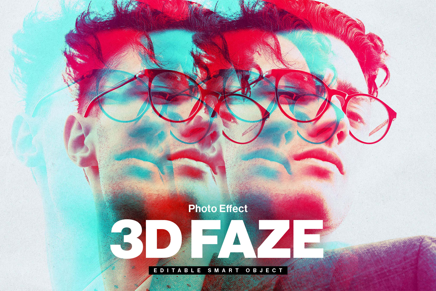 3D Faze Photo Effect Template in PSD