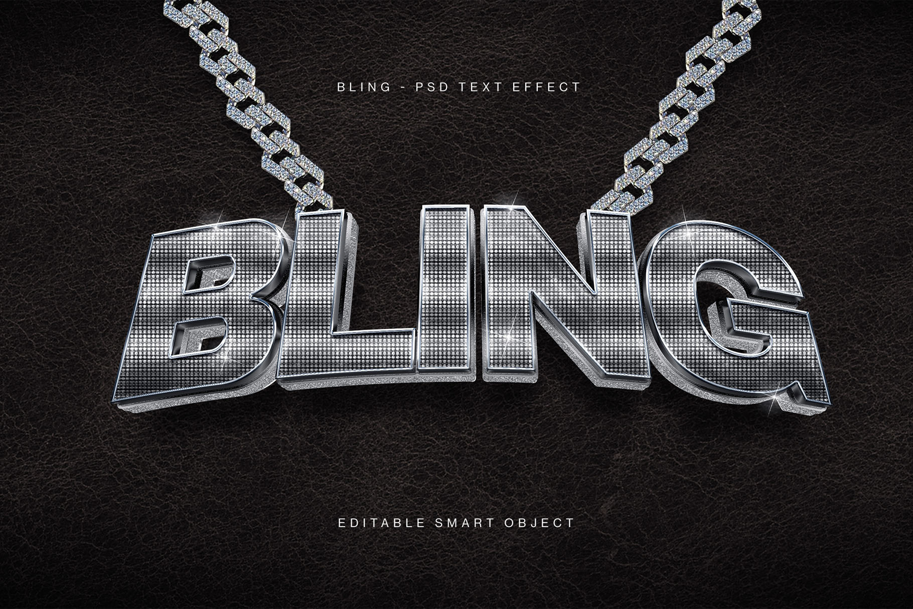 Bling Text Effect in Photoshop PSD format