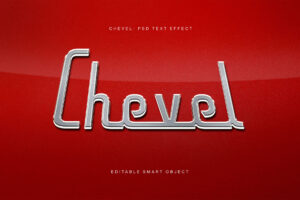Chrome Metal Text Effect in PSD format