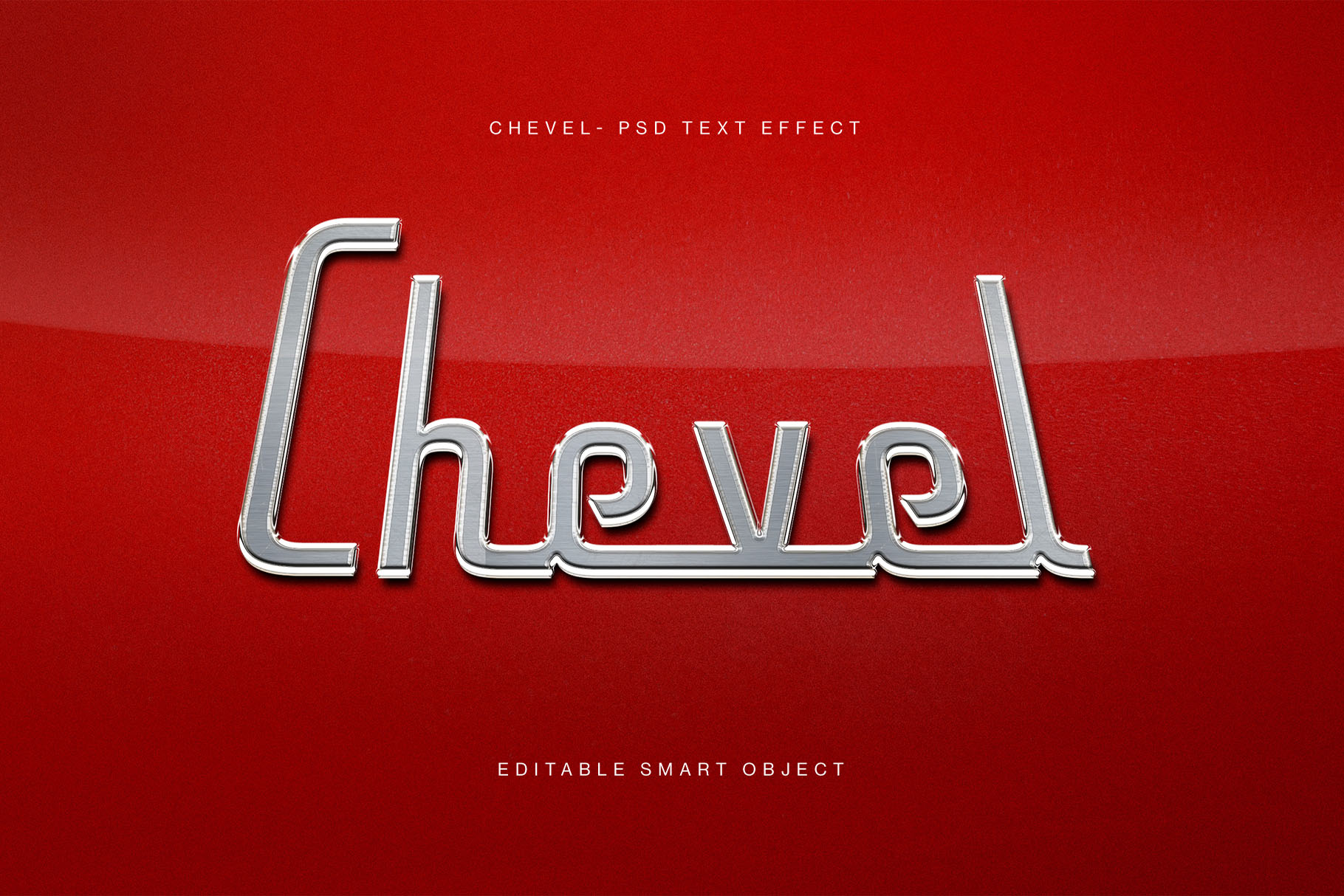 Chrome Metal Text Effect in PSD format