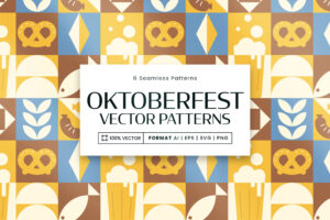 Oktoberfest Patterns in AI EPS PNG
