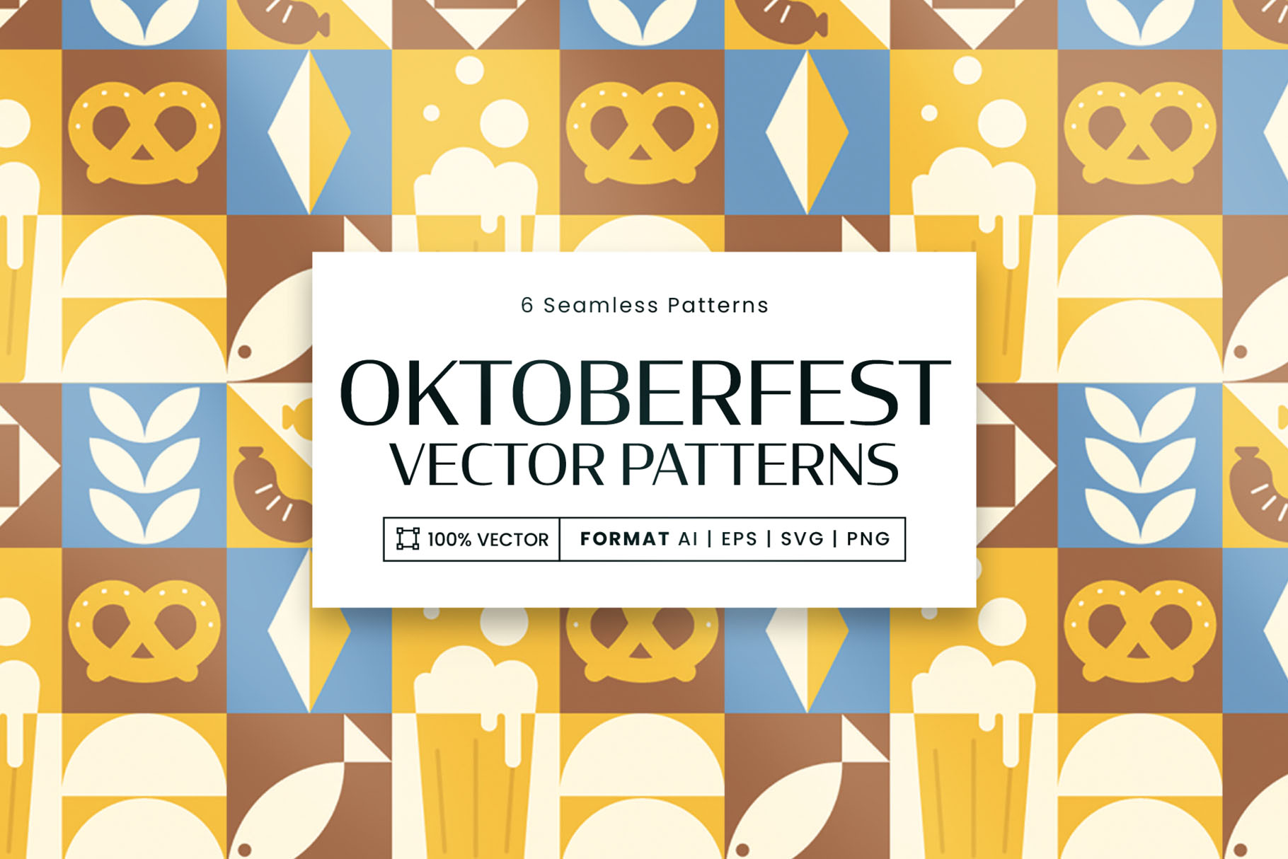 Oktoberfest Patterns in AI EPS PNG