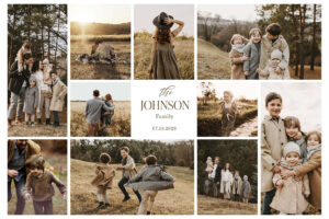 Family Photo Collage Template in PSD
