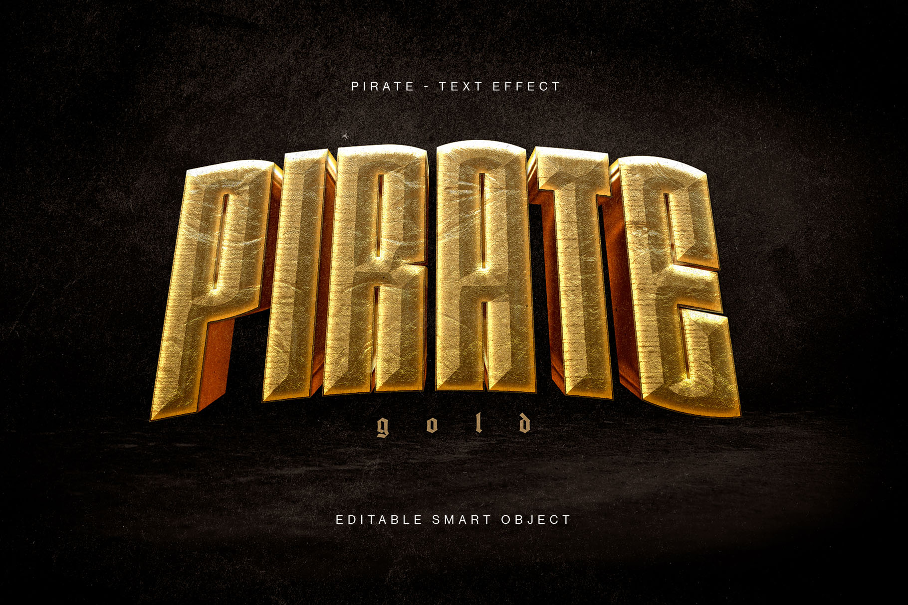 Gold 3D Text Effect in PSD