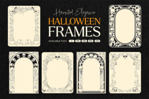 Halloween Frames & Borders in PSD AI EPD PNG & SVG
