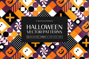 Halloween Patterns Set in AI EPS PNG & SVG