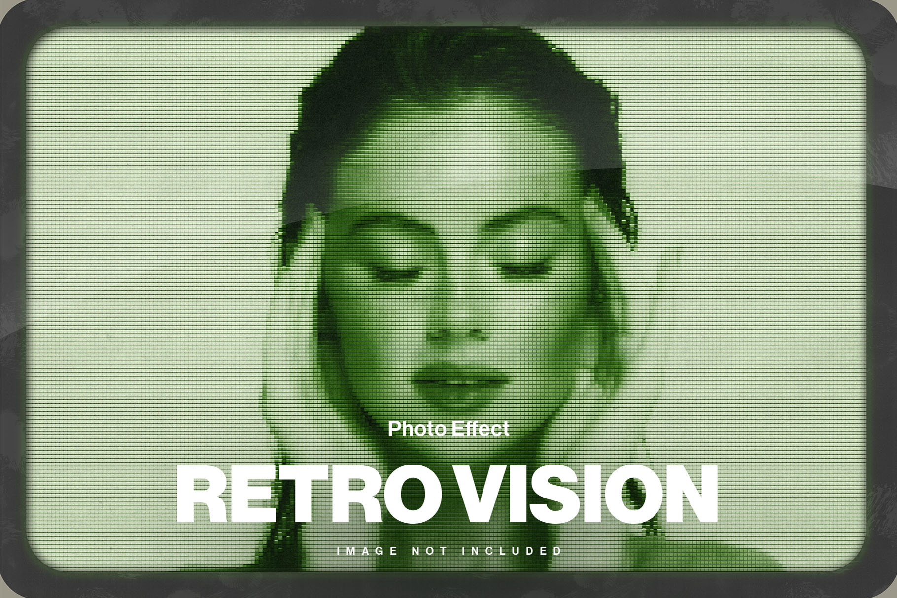 Vintage Screen Pixel Effect Template PSD
