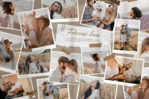 Polaroid Photo Collage & Scrapbook Mockup Template in PSD