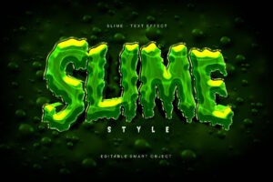 Slime Text Effect in PSD format