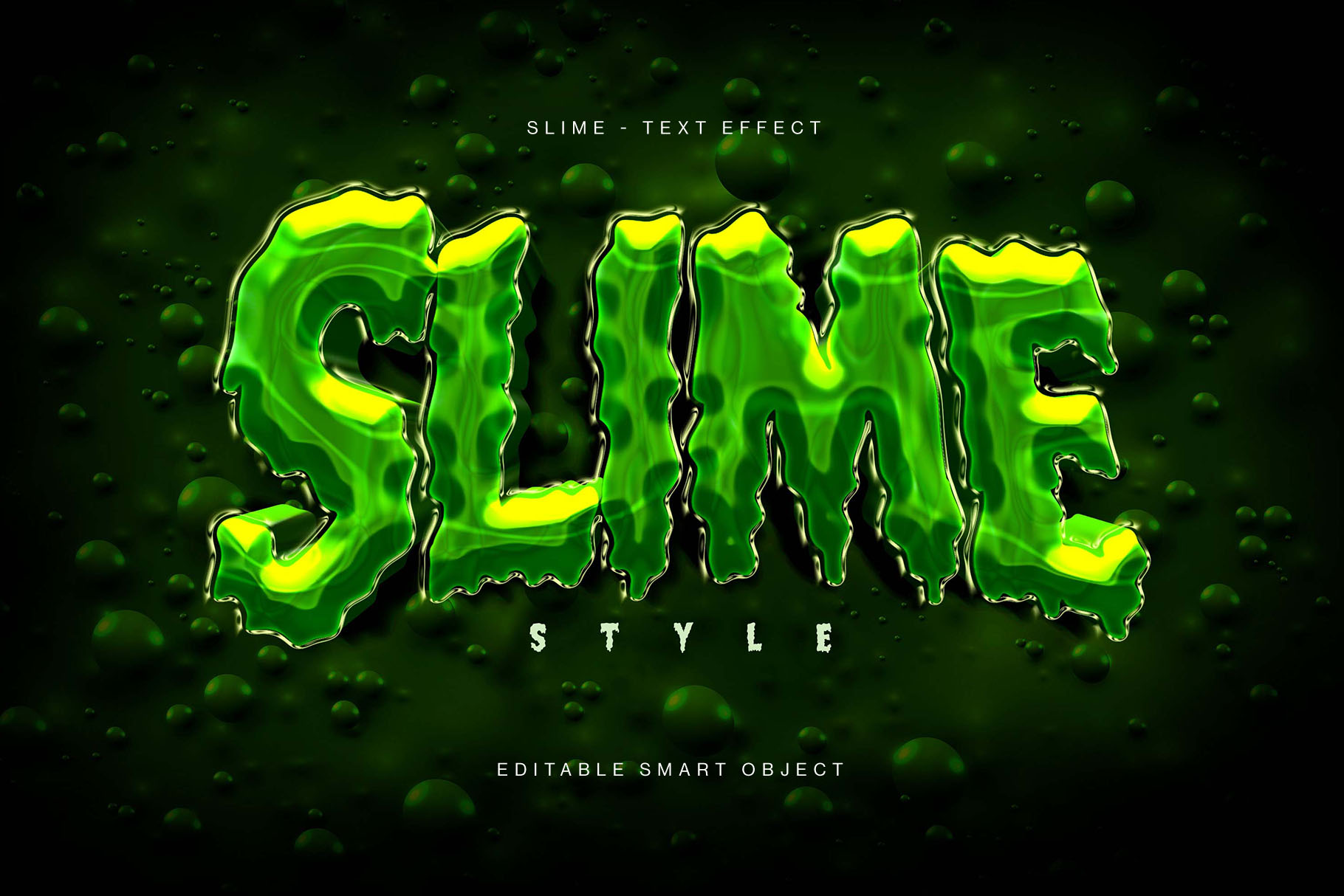 Slime Text Effect in PSD format