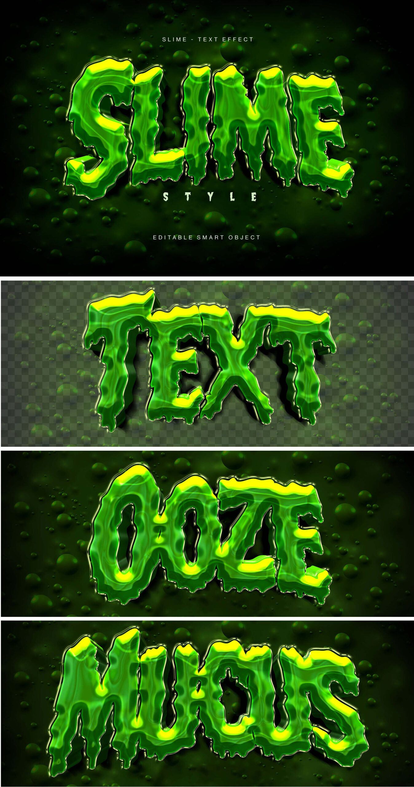 Slime Text Effect in PSD format