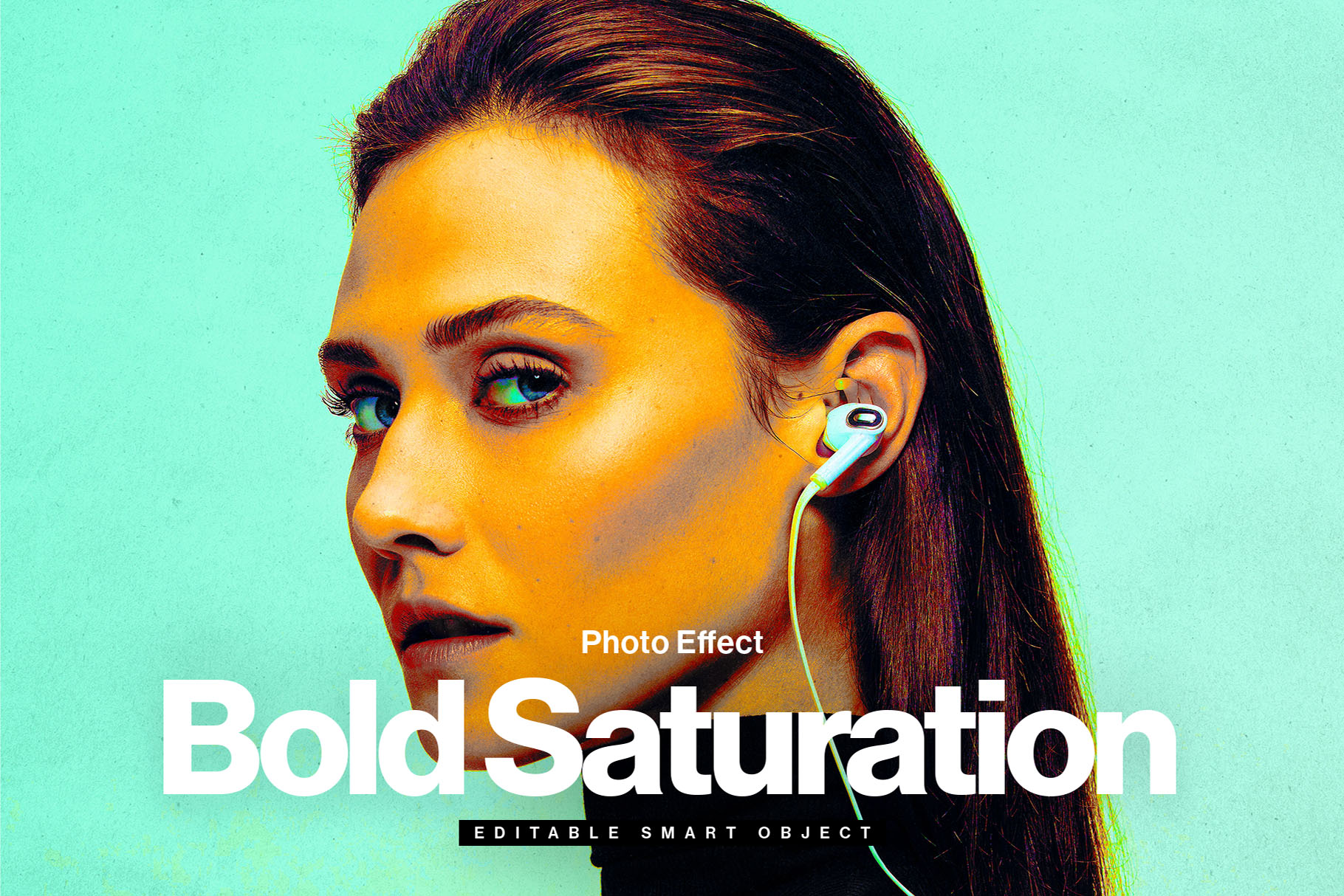 Bold Saturation Photo Effect Template in PSD