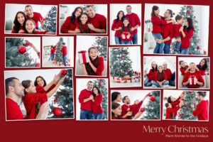 Christmas Family Photo Collage Template in PSD