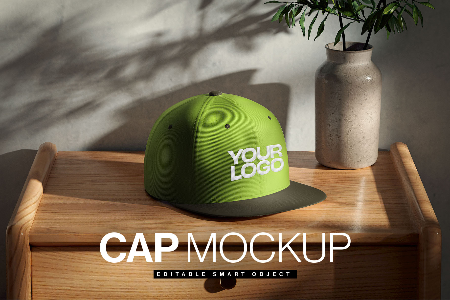 Snapback Hat Mockup in PSD