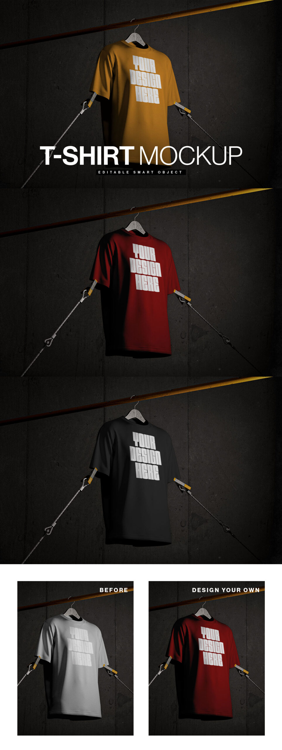 T Shirt Mockup in PSD