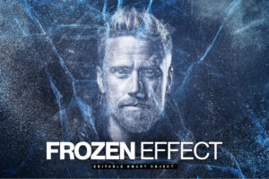 Frozen Photo Effect Template in PSD