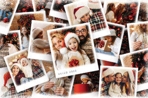 Christmas Photo Collage Template in PSD