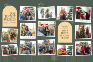 Christmas Photo Collage Template in PSD & Canva