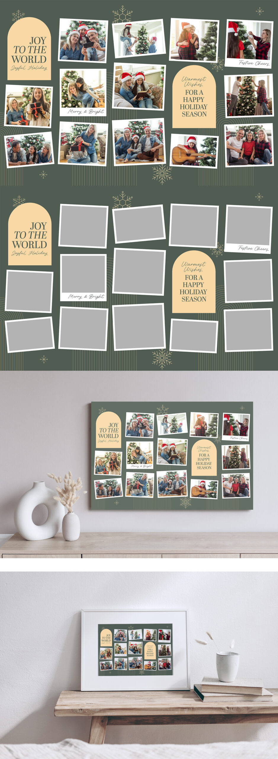Christmas Photo Collage Template in PSD & Canva