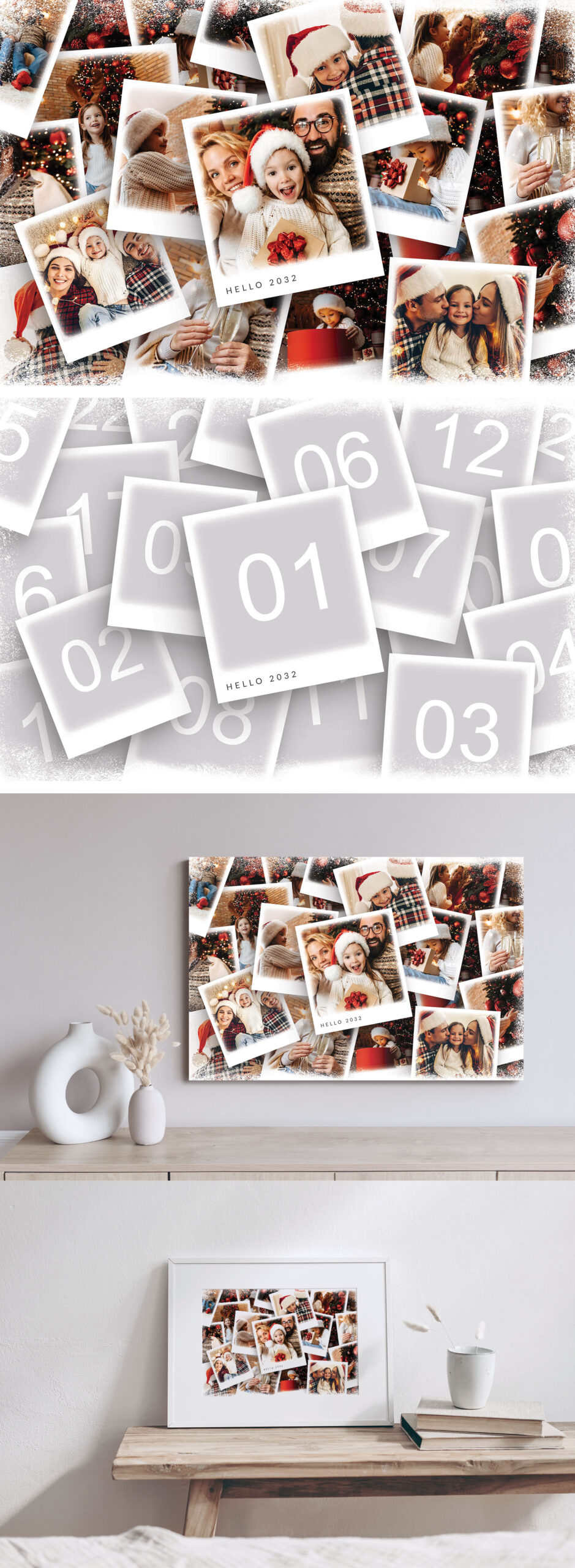 Christmas Photo Collage Template in PSD