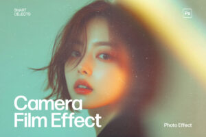 Camera Film Photo Effect Template in Photoshop PSD