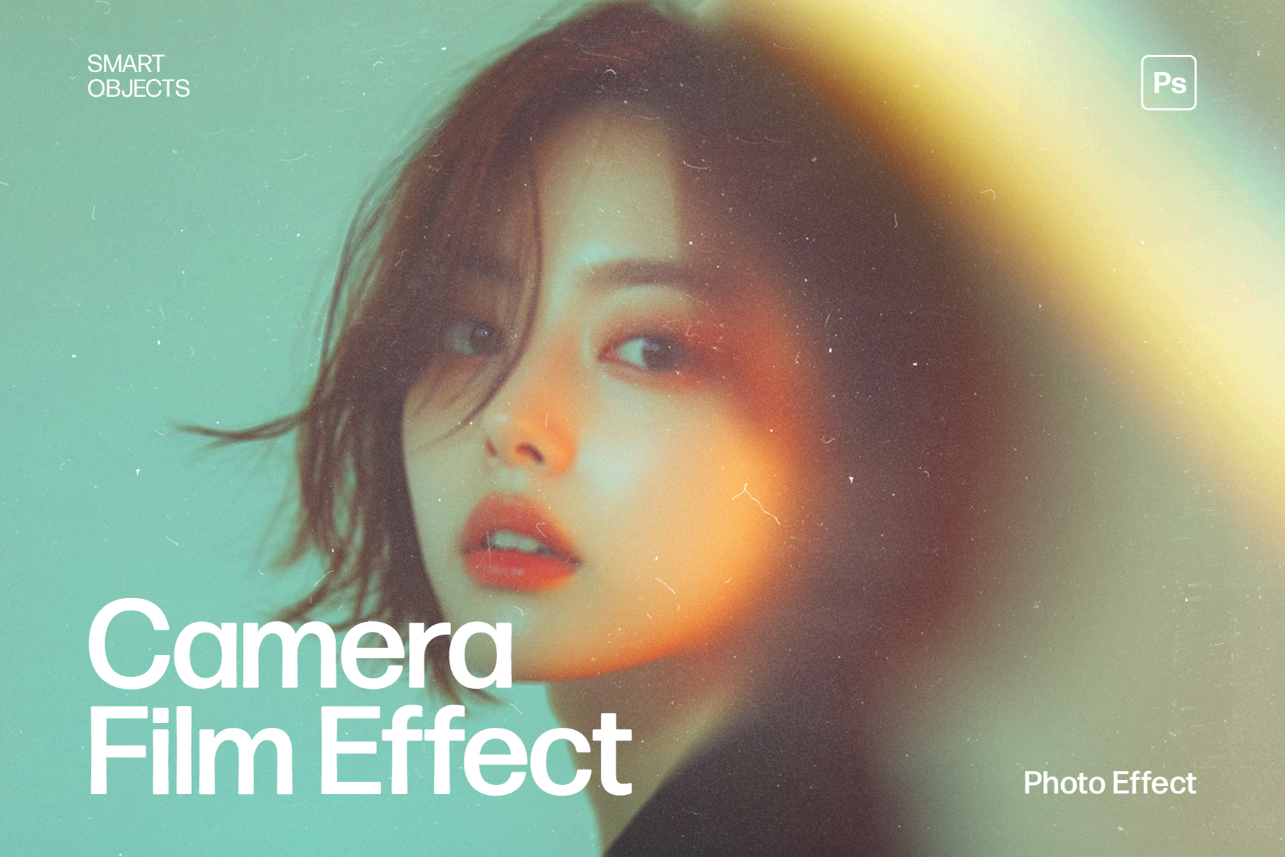 Camera Film Photo Effect Template in Photoshop PSD