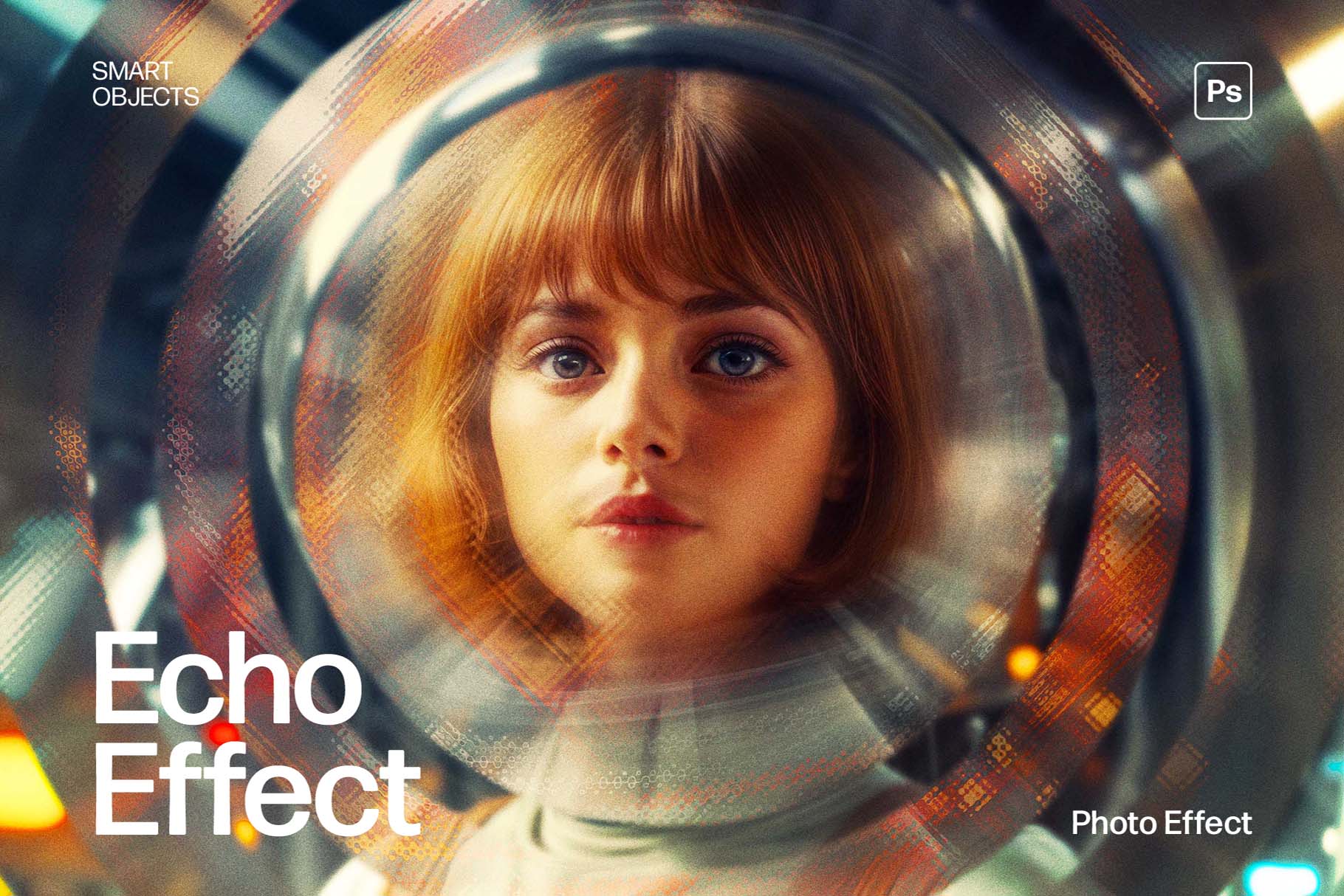 Echo Photo Effect Template in Photoshop PSD