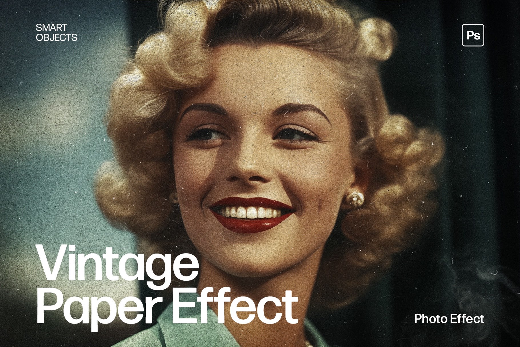 Vintage Paper Photo Effect Template in Photoshop PSD