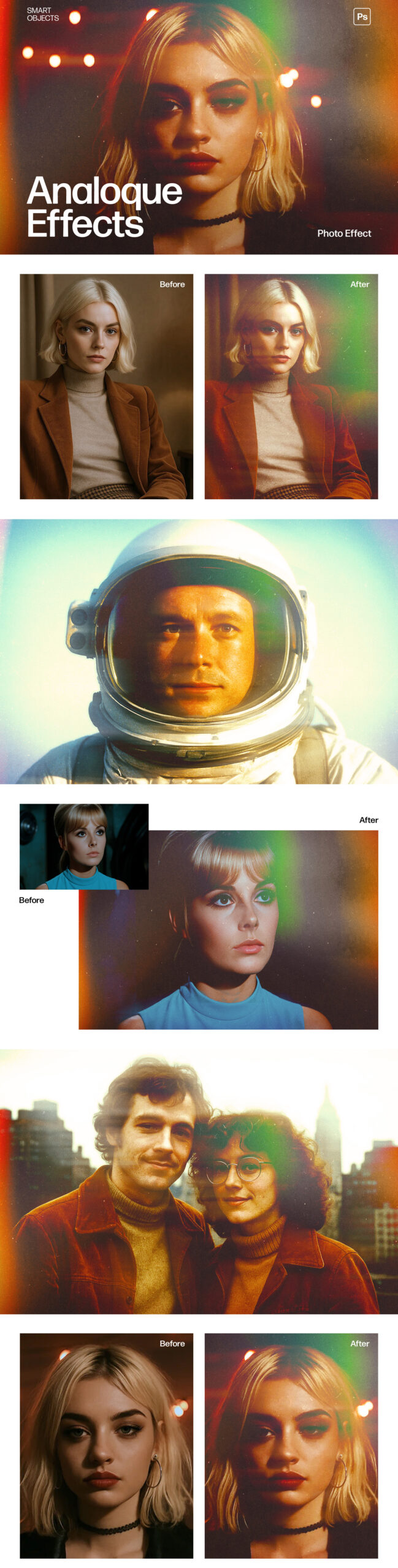 Analogue Photo Effect Template in Photoshop PSD