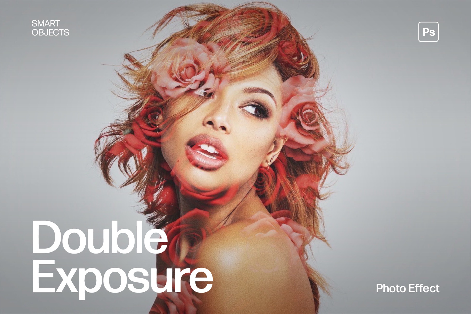 Double Exposure Photo Effect Template in Photoshop PSD