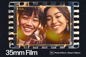 Film Strip Photo Frame Template in Photoshop PSD