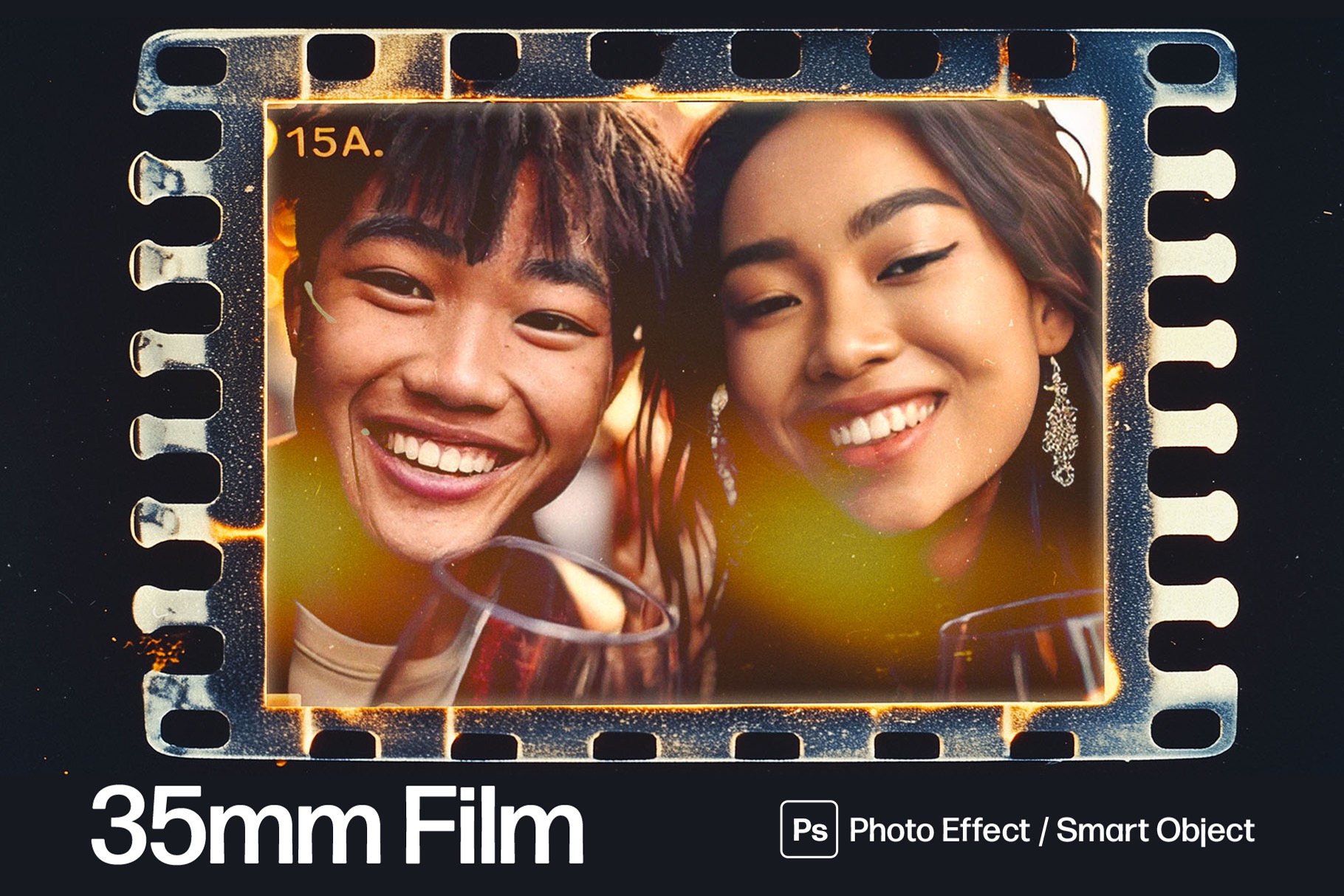 Film Strip Photo Frame Template in Photoshop PSD