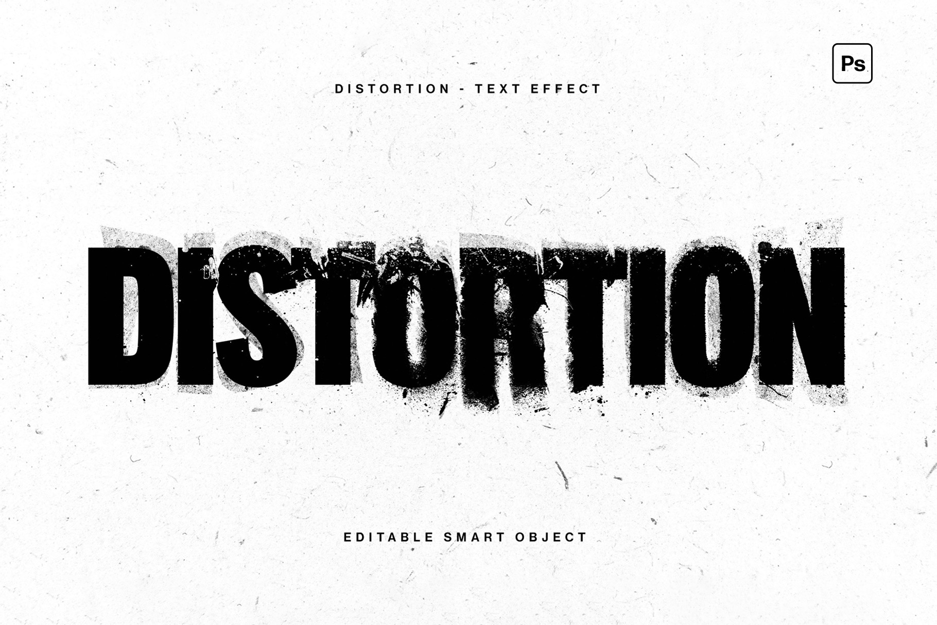 Grunge Distortion Text Effect Template in Photoshop PSD