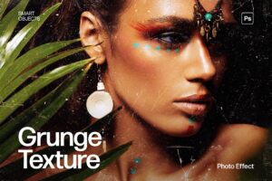 Grunge Photo Texture Template in Photoshop PSD