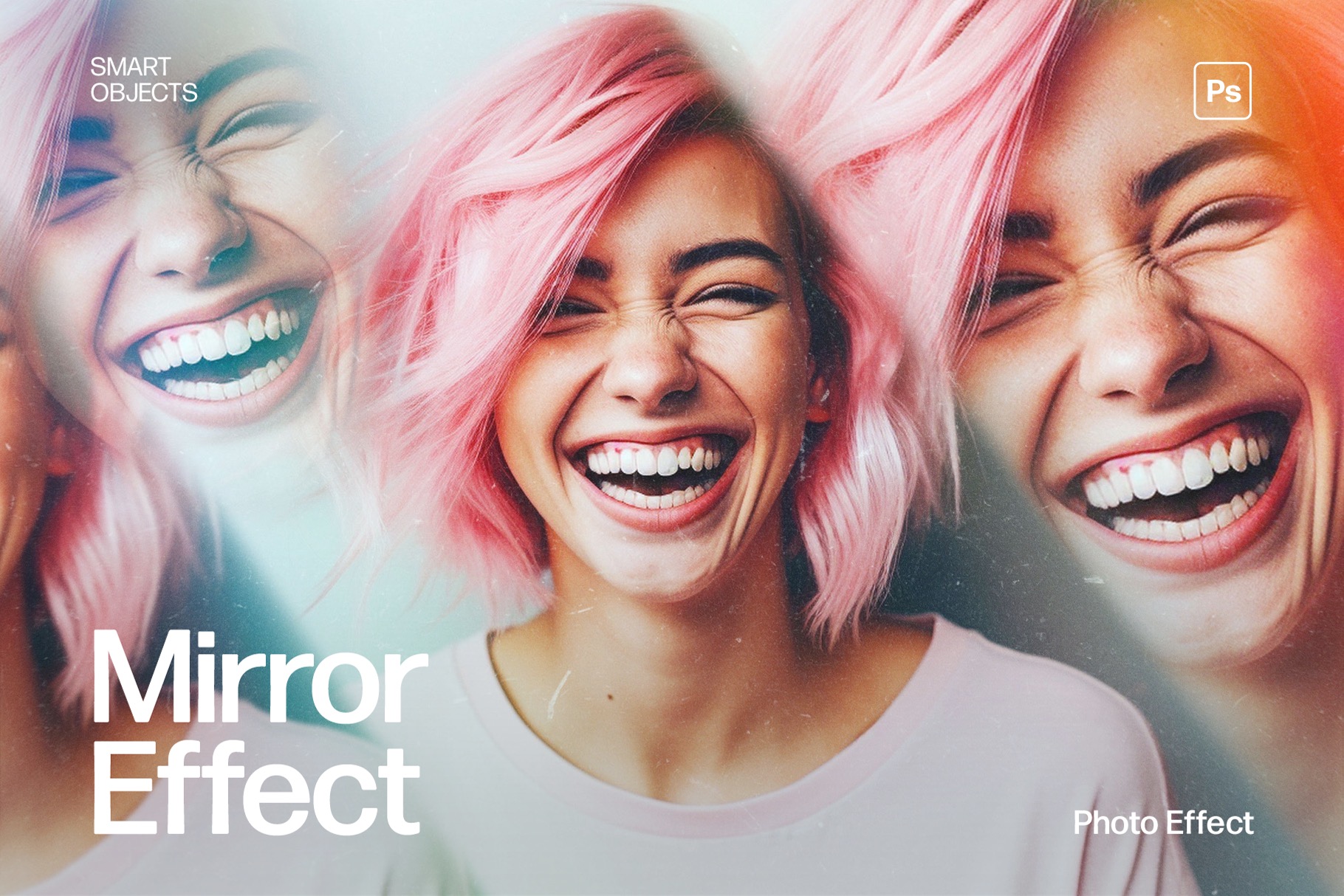 Mirror Prism Photo Effect Template in Photoshop PSD