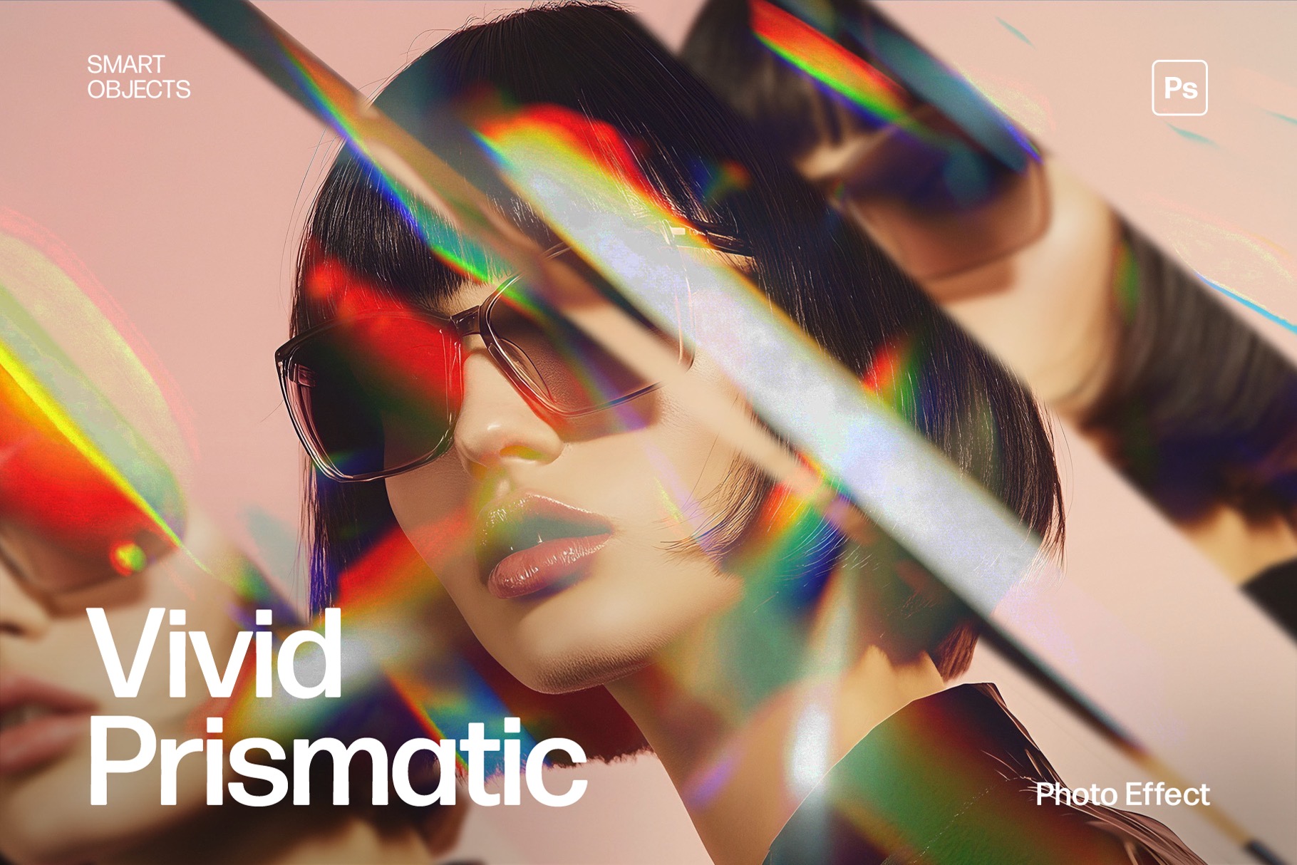 Prismatic Photo Effect Template in Photoshop PSD